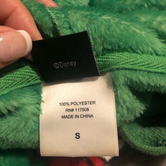 Disney Mickey Mouse. Santa Mickey Fuzzy Hoodie. Gently used- Green condition - Picture 7 of 7